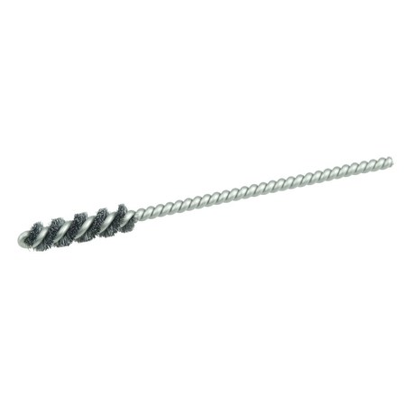 WEILER 1/4" Power Tube Brush, .004" Steel Wire Fill, 1" Brush Length 21072